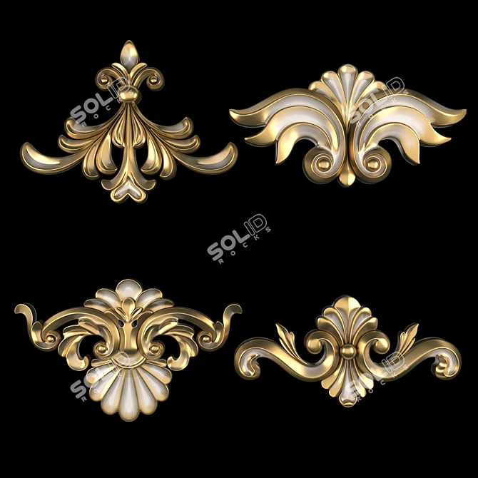 Luxurious 3D Ornament Model Kit 3D model image 2