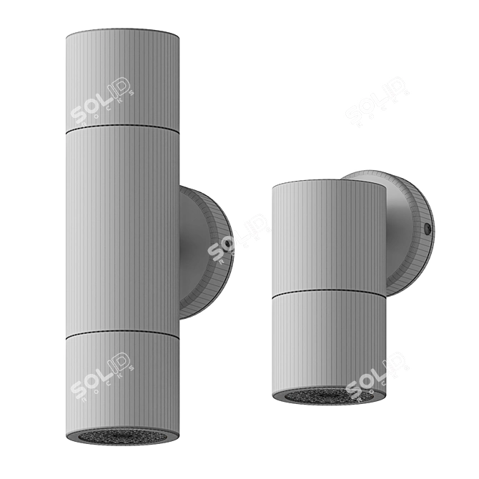 Modern Stainless Steel Wall Sconce 3D model image 3