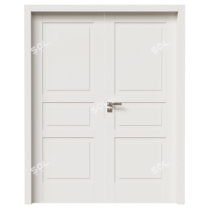 Modern Matt Lacquered Interior Door 3D model image 1