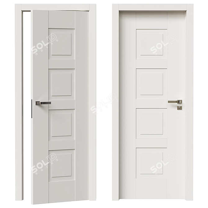 Hinged LP36 PantoQuadra Door 3D model image 1