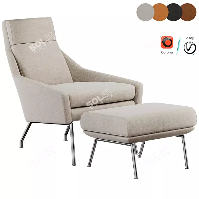 Modern Austin Chair: 3D Design 3D model image 1