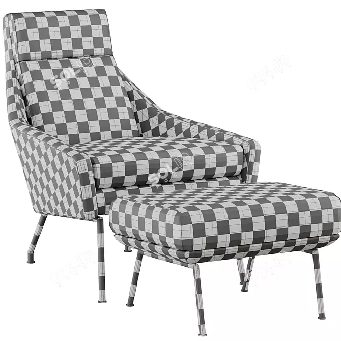 Modern Austin Chair: 3D Design 3D model image 6