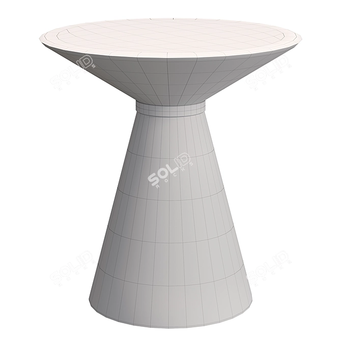 Sleek AGATA Side Table 3D model image 2