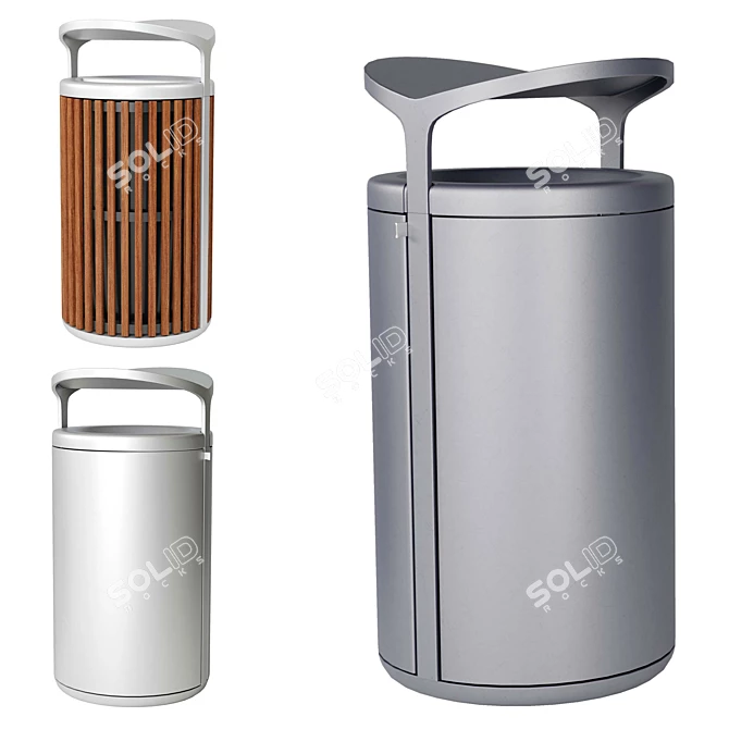 Low-Poly Trash Bin Models 3D model image 3