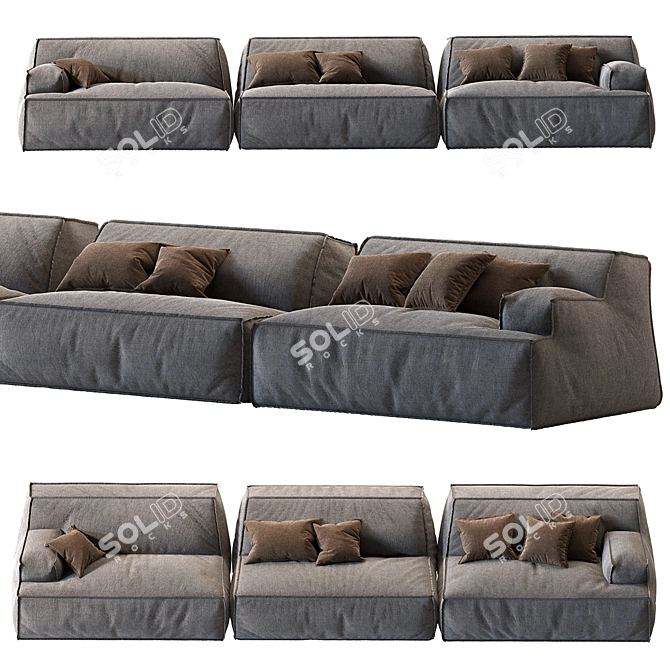 Luxury Baxter Damasco Sofa 2013 3D model image 3