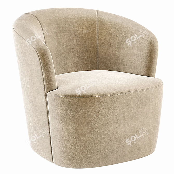 Swoon Ritz Velvet Occasional Chair 3D model image 1