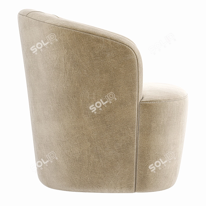 Swoon Ritz Velvet Occasional Chair 3D model image 3