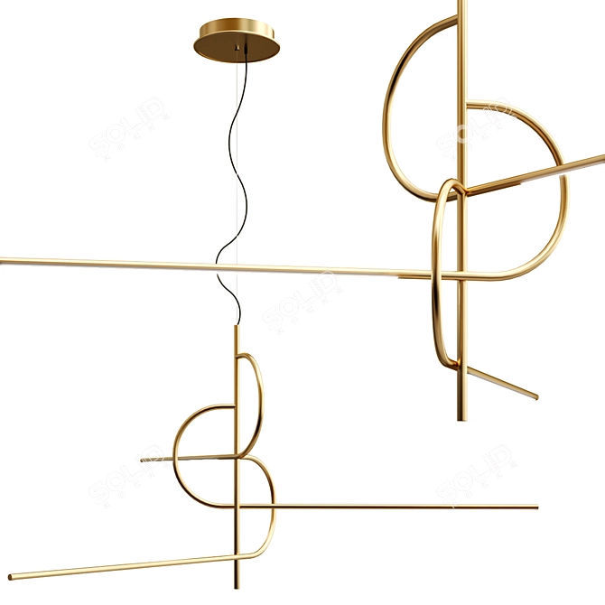 Heavenly Key Suspension Lamp - Gallotti Radice 3D model image 1