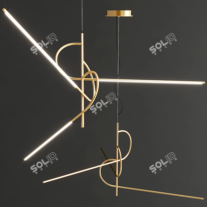 Heavenly Key Suspension Lamp - Gallotti Radice 3D model image 2