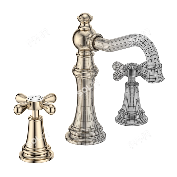 Luxury Weymouth Bathroom Faucet 3D model image 6