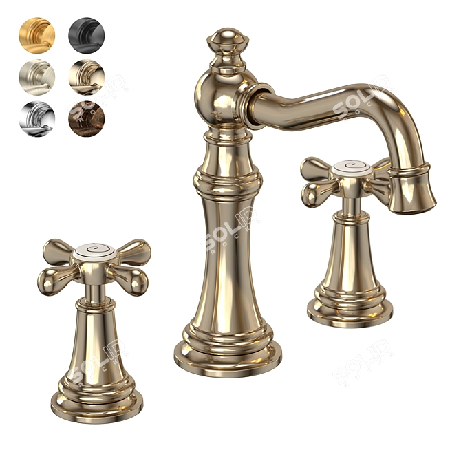 Luxury Weymouth Bathroom Faucet 3D model image 9