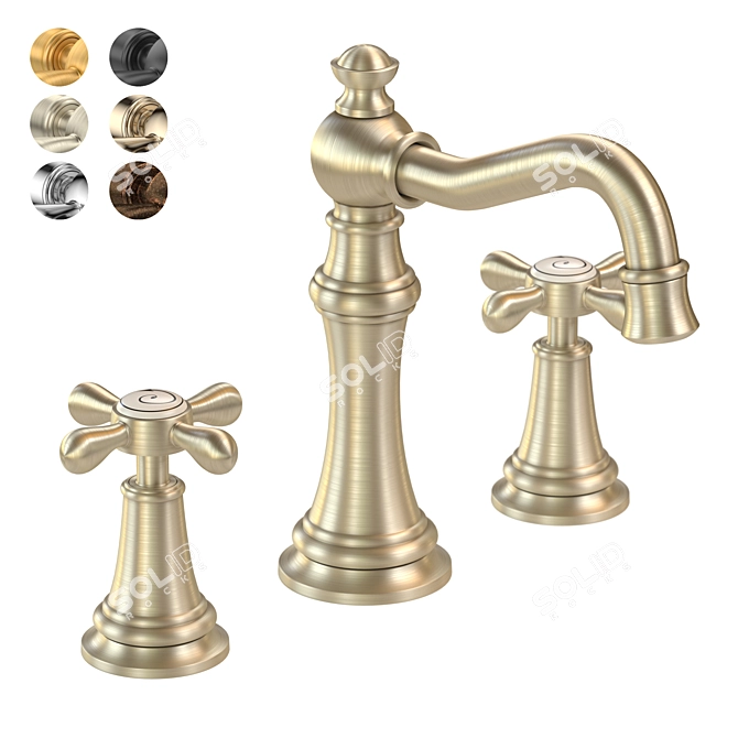 Luxury Weymouth Bathroom Faucet 3D model image 12