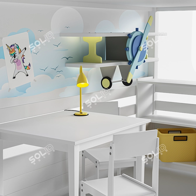 Bilbao Children's Loft Bed 3D model image 4