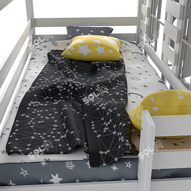 Bilbao Children's Loft Bed 3D model image 13