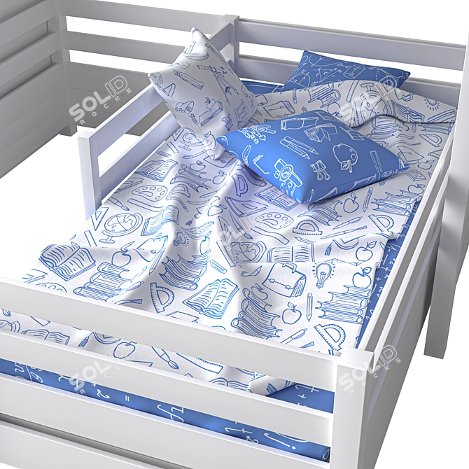 Bilbao Children's Loft Bed 3D model image 16