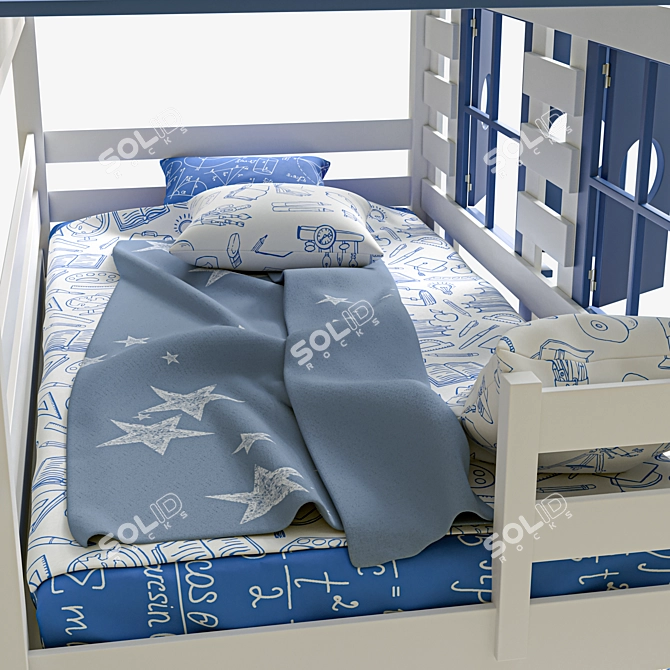 Bilbao Children's Loft Bed 3D model image 17