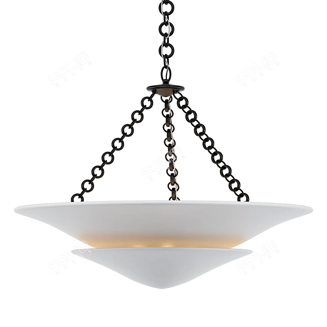 Elegant Mollino Chandelier Design 3D model image 1