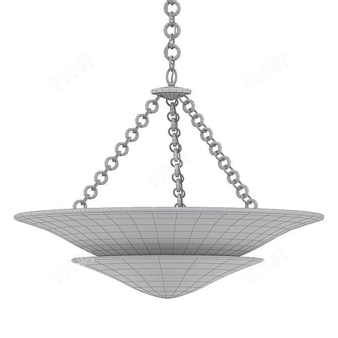 Elegant Mollino Chandelier Design 3D model image 2