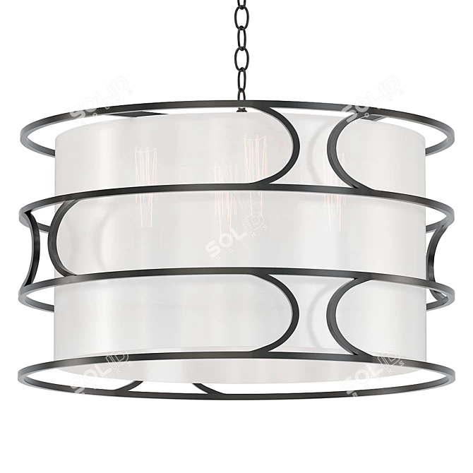 Elegant Reedley Chandelier 3D model image 1