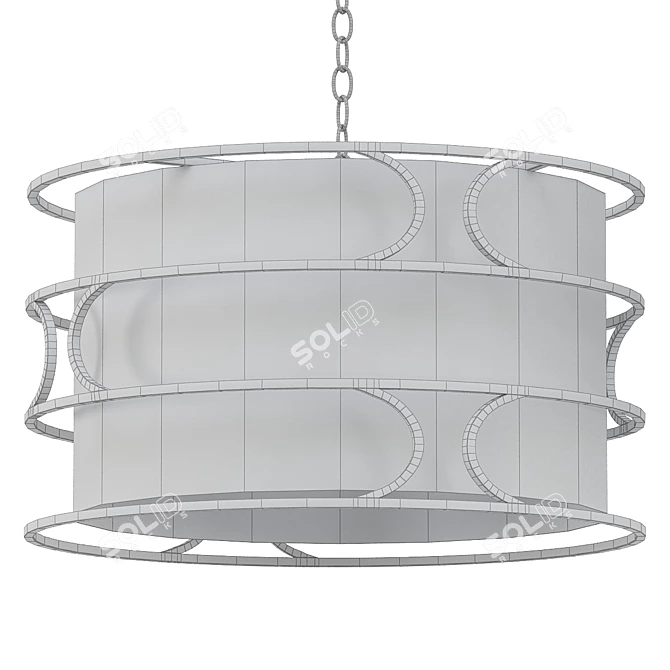 Elegant Reedley Chandelier 3D model image 2
