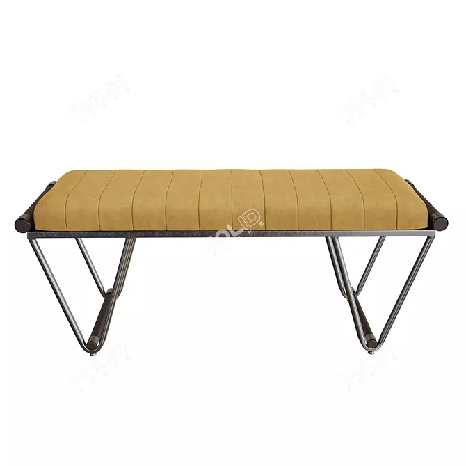 Elegant Adriana Upholstered Bench 3D model image 1