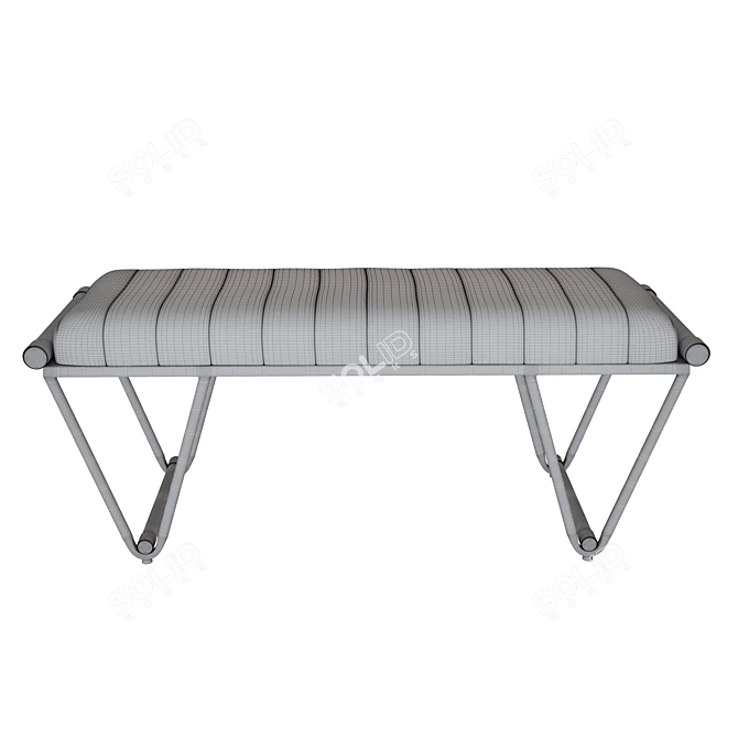 Elegant Adriana Upholstered Bench 3D model image 3