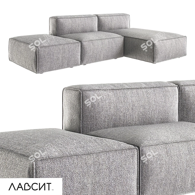 Davis Corner Sofa Cozy Gazes 3D model image 1