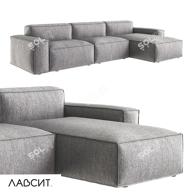 Cozy Corner Sofa Davis 3D model image 1