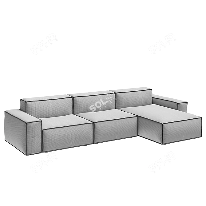 Cozy Corner Sofa Davis 3D model image 4