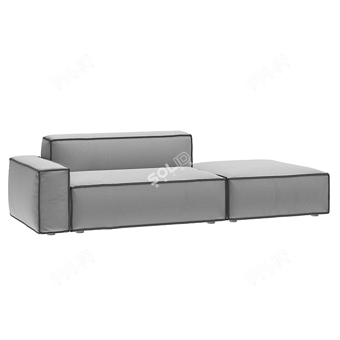 Cozy Corner Sofa Davis, Deep 3D model image 4