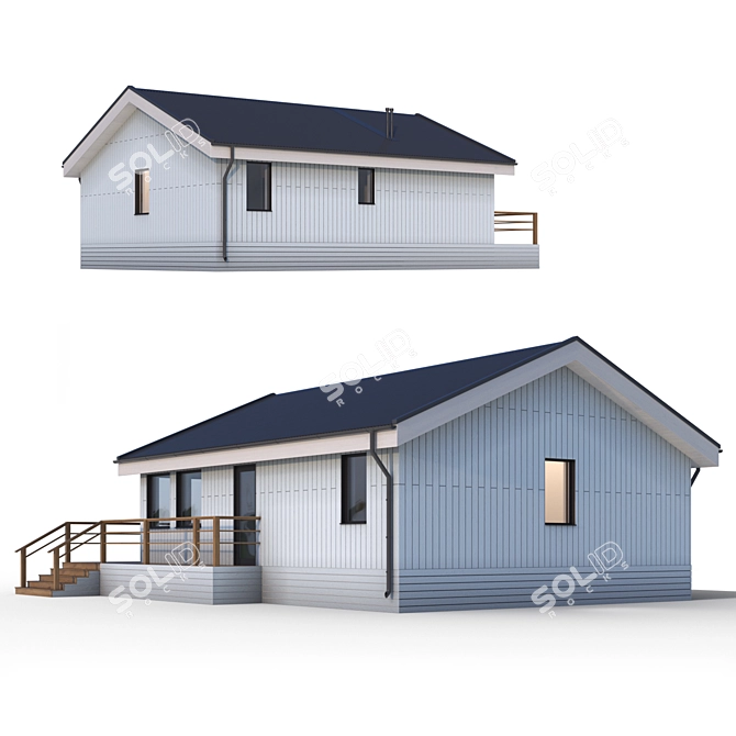 Rustic Barn House Model 3D model image 2