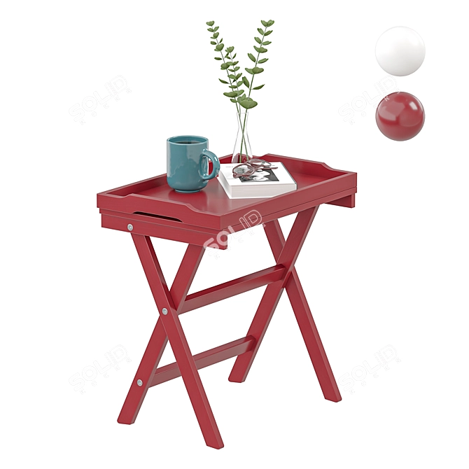 Foldable Tray Table Stand IKEA 3D model image 1
