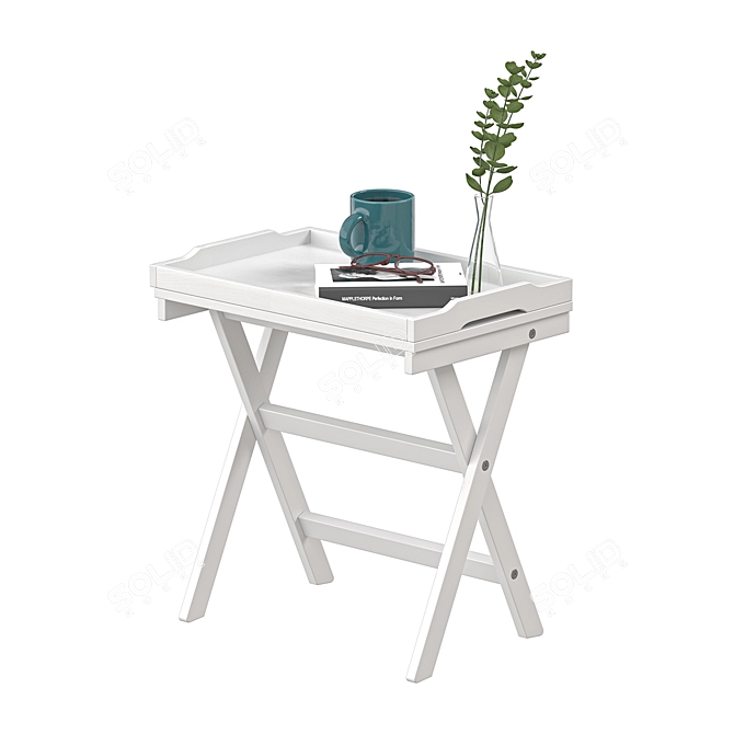 Foldable Tray Table Stand IKEA 3D model image 3