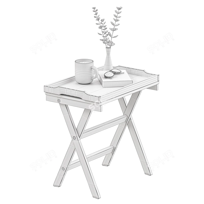 Foldable Tray Table Stand IKEA 3D model image 4