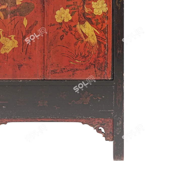 Chinese Antique Cabinet, V-Ray Rendered 3D model image 2