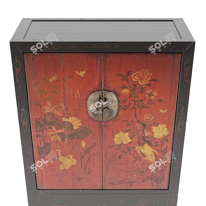 Chinese Antique Cabinet, V-Ray Rendered 3D model image 4