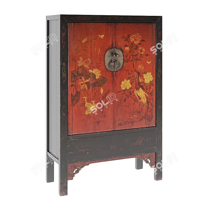 Chinese Antique Cabinet, V-Ray Rendered 3D model image 6