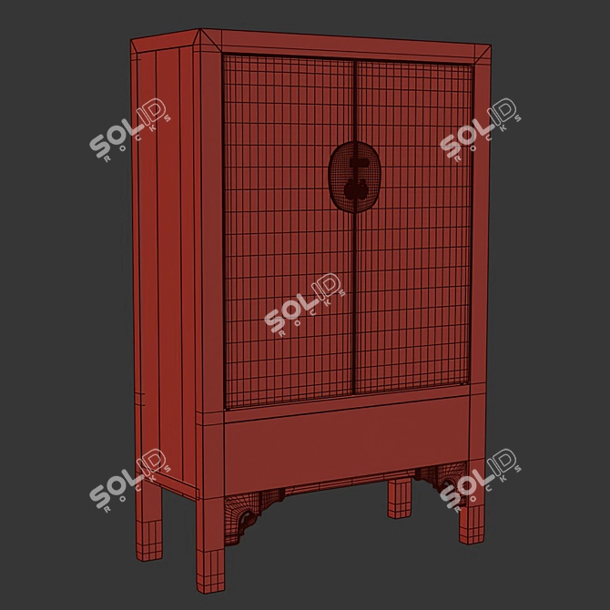 Chinese Antique Cabinet, V-Ray Rendered 3D model image 7