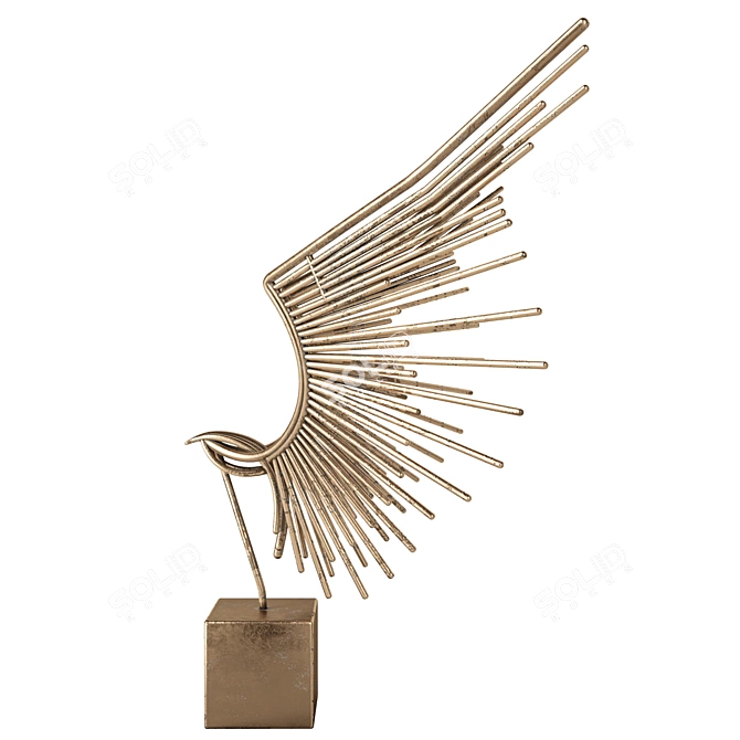 Modern Bird Sculpture for Interiors 3D model image 3