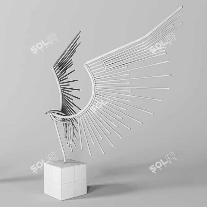 Modern Bird Sculpture for Interiors 3D model image 7