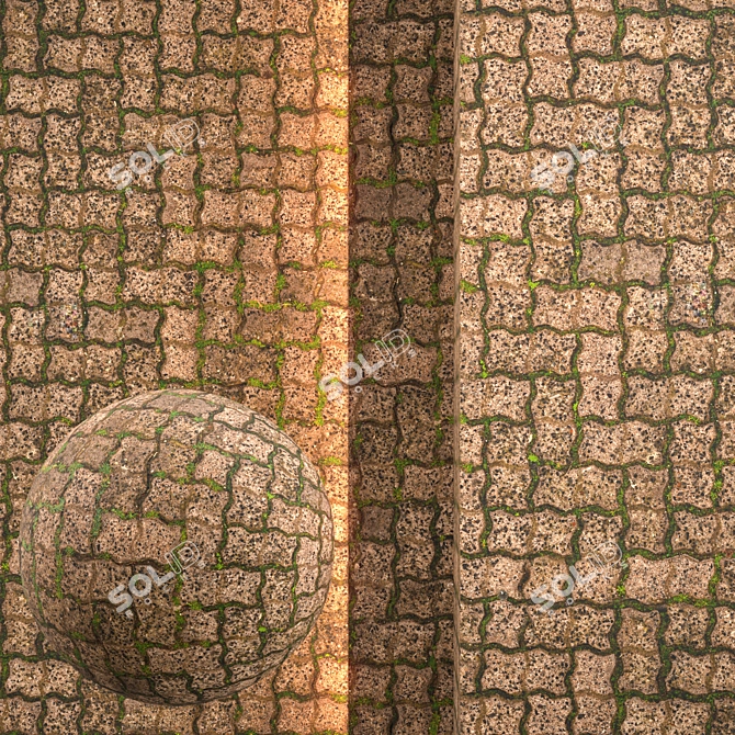  Seamless Pavement Texture Set 3D model image 1