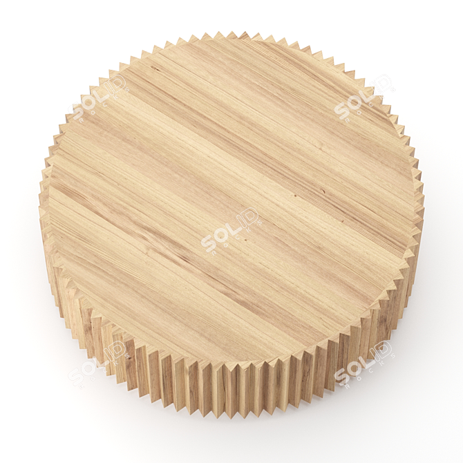 Artisanal Reclaimed Pine Coffee Table 3D model image 3