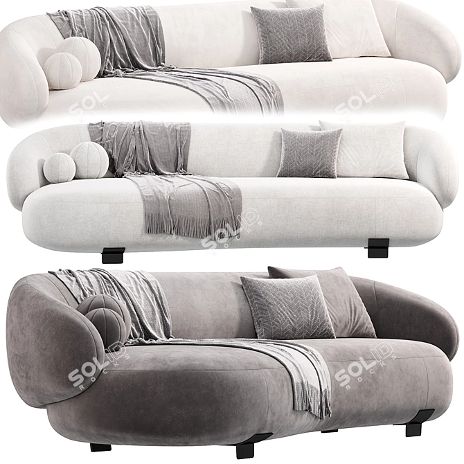 Contemporary Sectional Fabric Sofa "PACIFIC 3D model image 2