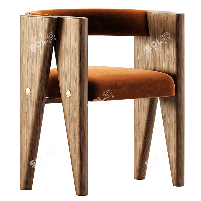 Modern Teddy Dining Chair 2017 3D model image 1