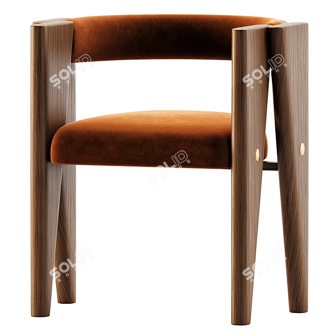 Modern Teddy Dining Chair 2017 3D model image 3