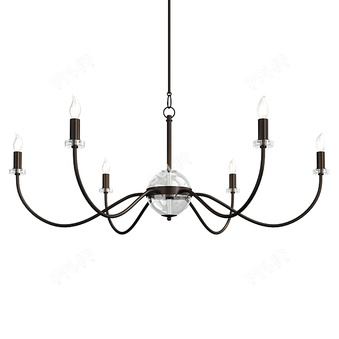 Elegant Salerio Chandelier Design 3D model image 1