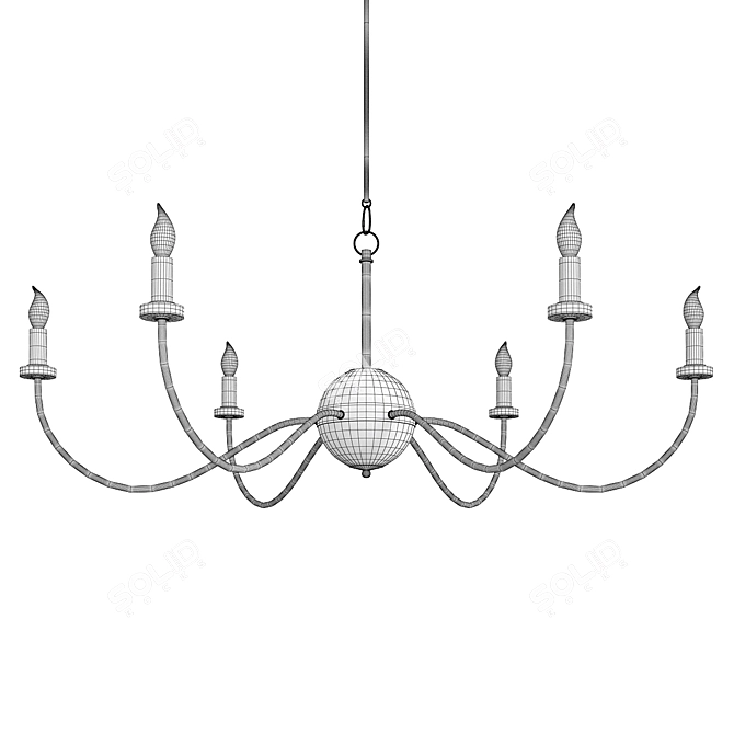 Elegant Salerio Chandelier Design 3D model image 2