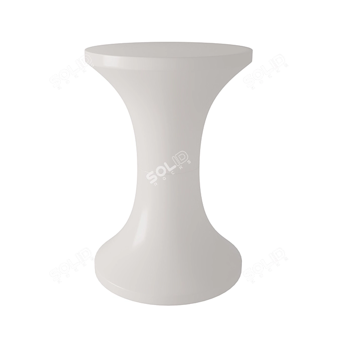 Modern Plastic Tam Tam Stool 3D model image 3