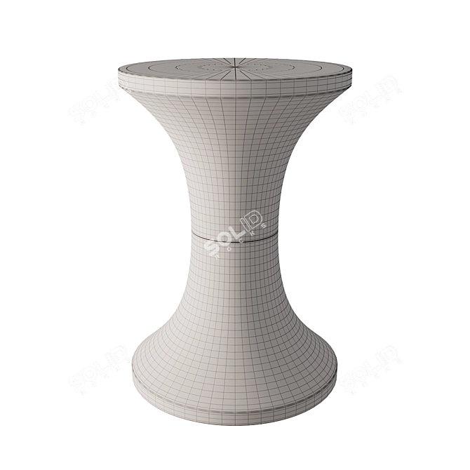 Modern Plastic Tam Tam Stool 3D model image 4