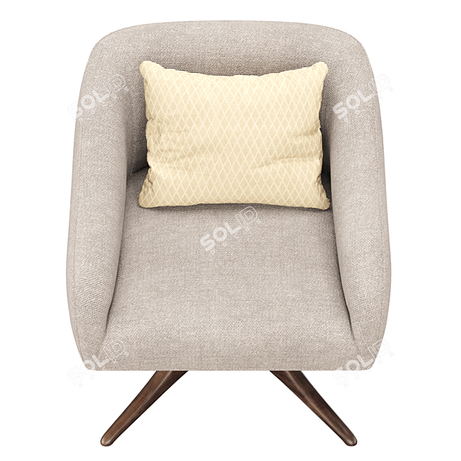 Modern Fifth Avenue Lounge Chair 3D model image 3